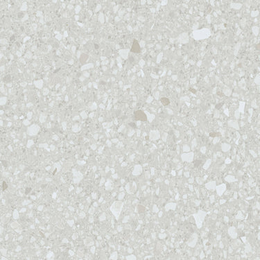 Mixed White terrazzo interieurfolie kleurstaal - Steenlook 122 cm