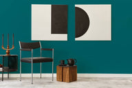 Blues matte interieurfolie sfeerbeeld interieur