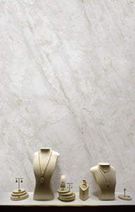 Onyx Gold marmer steenlook interieurfolie toegepast in interieur