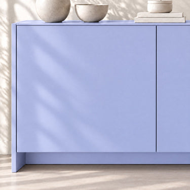 Lavender matte interieurfolie close-up op kastdeur